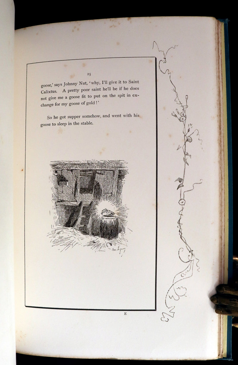 1887 Rare First Edition - Johnny Nut and the Golden Goose by Andrew Lang. Illustrated.