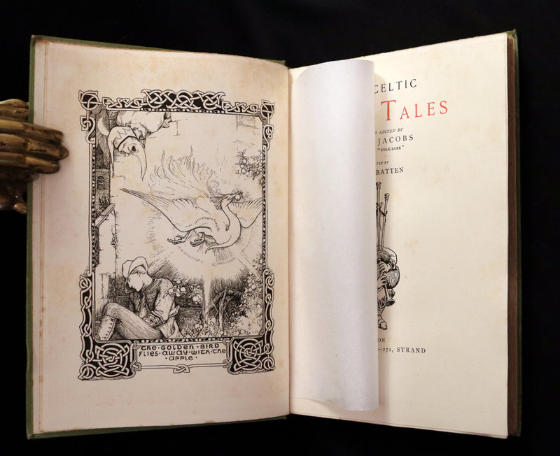 1894 Scarce First Edition - MORE CELTIC FAIRY TALES by Joseph Jacobs Illustrated by John D. Batten.