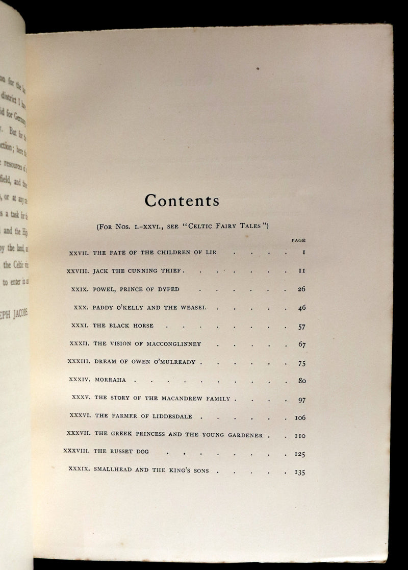 1894 Scarce First Edition - MORE CELTIC FAIRY TALES by Joseph Jacobs Illustrated by John D. Batten.