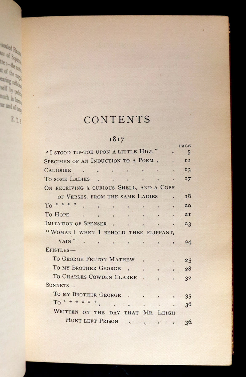1929 Beautiful Book bound by Riviere & Son - The Poetical Works of John Keats. Ode on Melancholy.