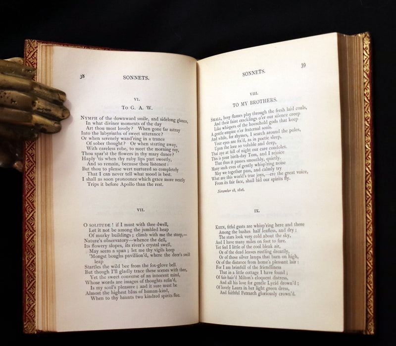 1929 Beautiful Book bound by Riviere & Son - The Poetical Works of John Keats. Ode on Melancholy.