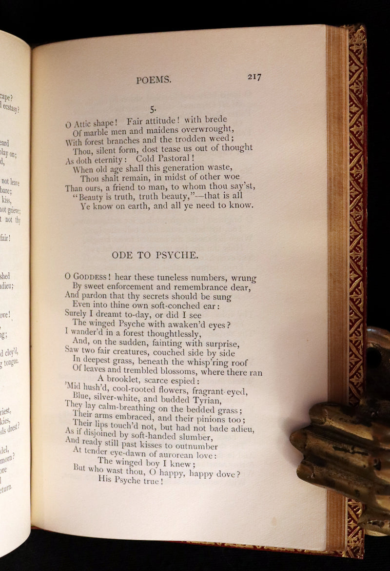 1929 Beautiful Book bound by Riviere & Son - The Poetical Works of John Keats. Ode on Melancholy.