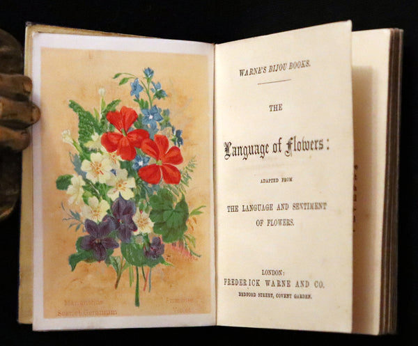 1870 Rare small Floriography Book ~ The Language of Flowers Adapted from The Language and Sentiment of Flowers.