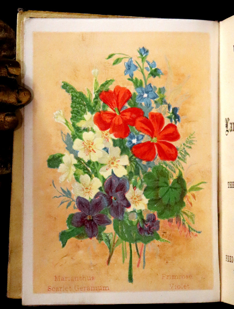 1870 Rare small Floriography Book ~ The Language of Flowers Adapted from The Language and Sentiment of Flowers.