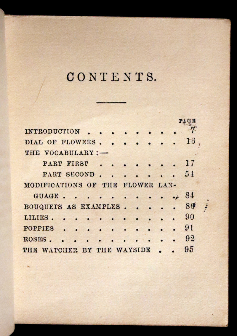 1870 Rare small Floriography Book ~ The Language of Flowers Adapted from The Language and Sentiment of Flowers.