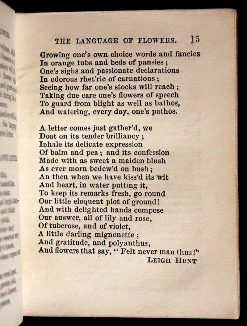 1870 Rare small Floriography Book ~ The Language of Flowers Adapted from The Language and Sentiment of Flowers.