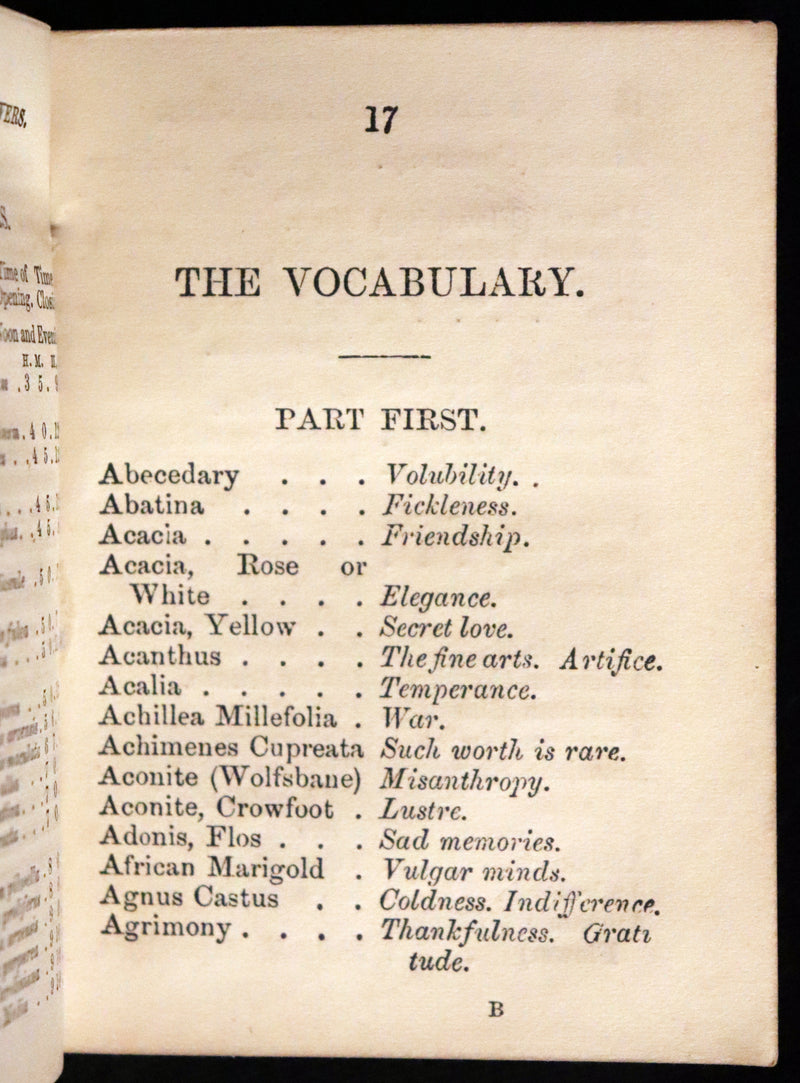 1870 Rare small Floriography Book ~ The Language of Flowers Adapted from The Language and Sentiment of Flowers.