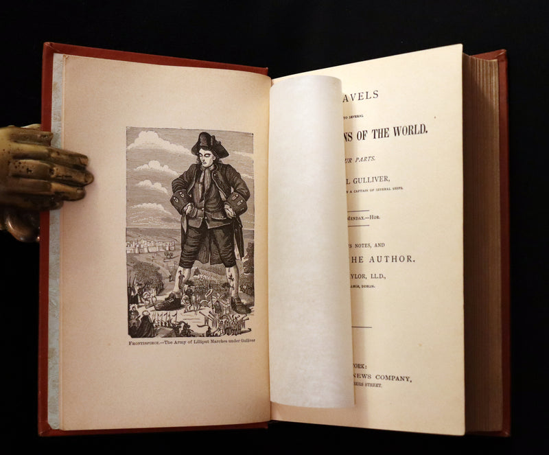 1885 Rare Victorian Book - Gulliver's Travels Into Several Remote Nations of the World & Baron Munchausen Illustrated.