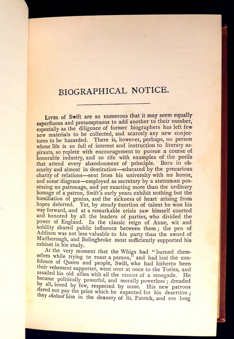 1885 Rare Victorian Book - Gulliver's Travels Into Several Remote Nations of the World & Baron Munchausen Illustrated.