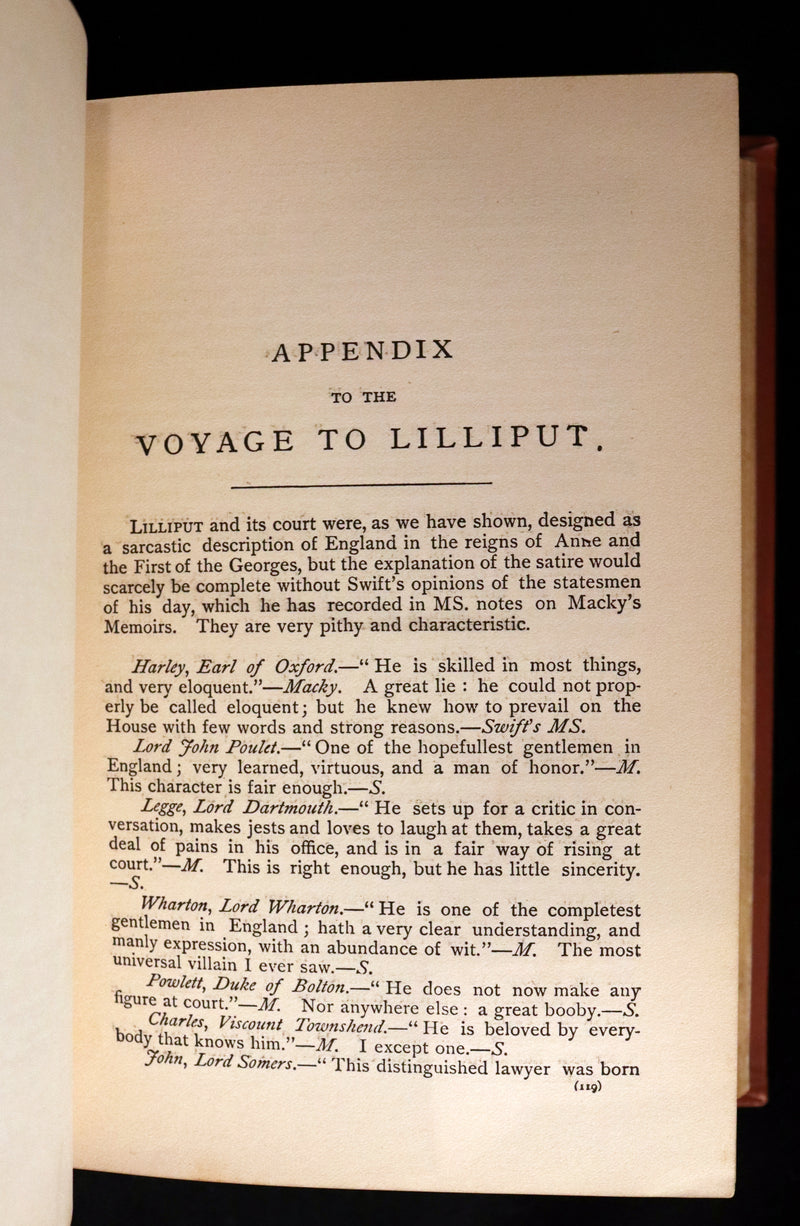 1885 Rare Victorian Book - Gulliver's Travels Into Several Remote Nations of the World & Baron Munchausen Illustrated.