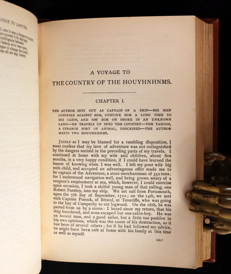 1885 Rare Victorian Book - Gulliver's Travels Into Several Remote Nations of the World & Baron Munchausen Illustrated.