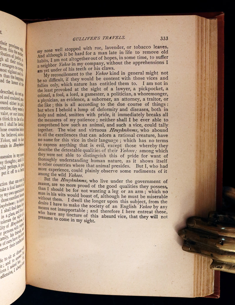 1885 Rare Victorian Book - Gulliver's Travels Into Several Remote Nations of the World & Baron Munchausen Illustrated.
