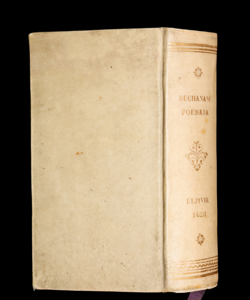 1628 Rare Vellum Book - GEORGII BUCHANANI SCOTI POEMATA - Scottish Poems by George Buchanan.