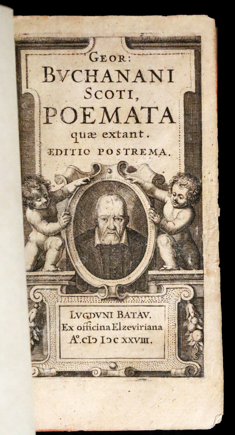1628 Rare Vellum Book - GEORGII BUCHANANI SCOTI POEMATA - Scottish Poems by George Buchanan.