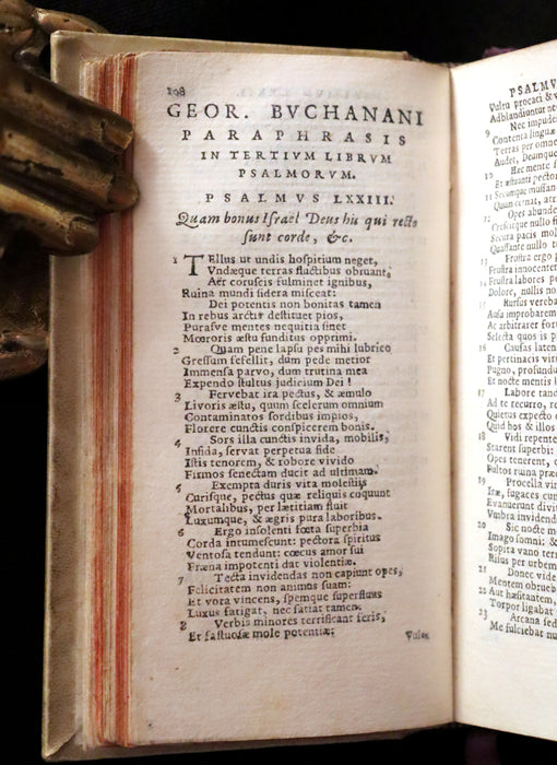 1628 Rare Vellum Book - GEORGII BUCHANANI SCOTI POEMATA - Scottish Poems by George Buchanan.