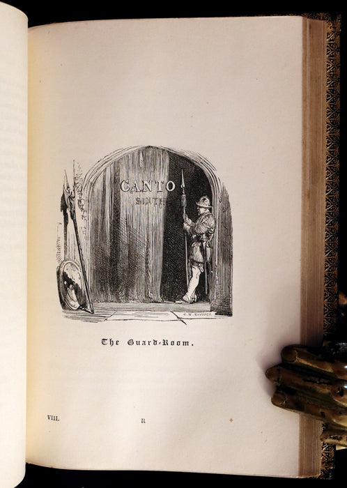 1871 Rare Book bound by Ramage ~ The LADY OF THE LAKE by Sir Walter Scott Illustrated.