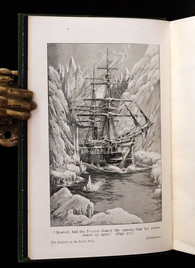 1909 Rare Book - JULES VERNE, The Adventures of Captain Hatteras. The English at the North Pole and The Ice Desert.