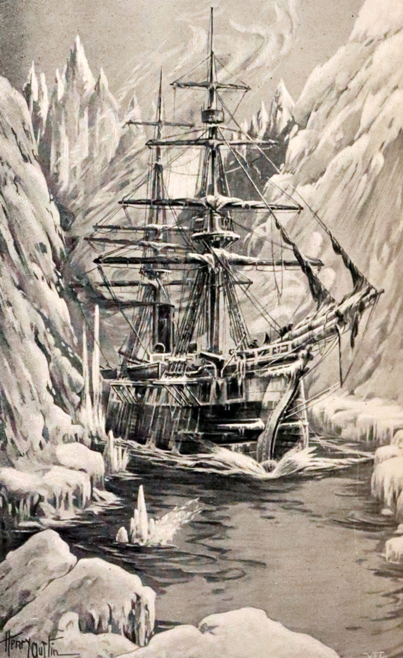1909 Rare Book - JULES VERNE, The Adventures of Captain Hatteras. The English at the North Pole and The Ice Desert.