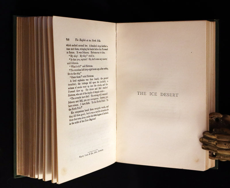 1909 Rare Book - JULES VERNE, The Adventures of Captain Hatteras. The English at the North Pole and The Ice Desert.