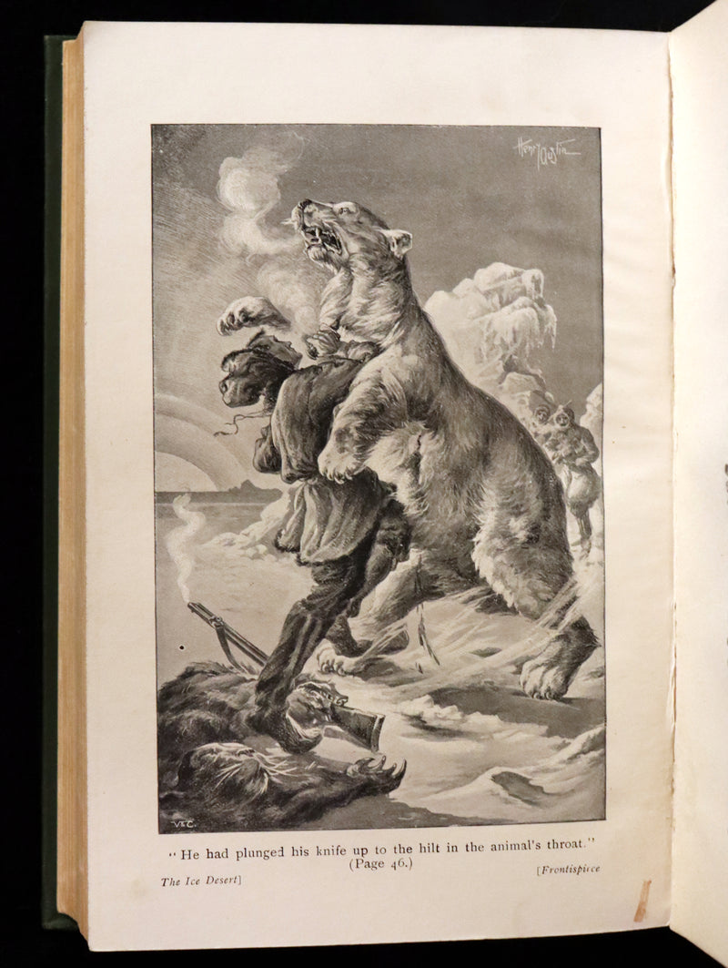 1909 Rare Book - JULES VERNE, The Adventures of Captain Hatteras. The English at the North Pole and The Ice Desert.
