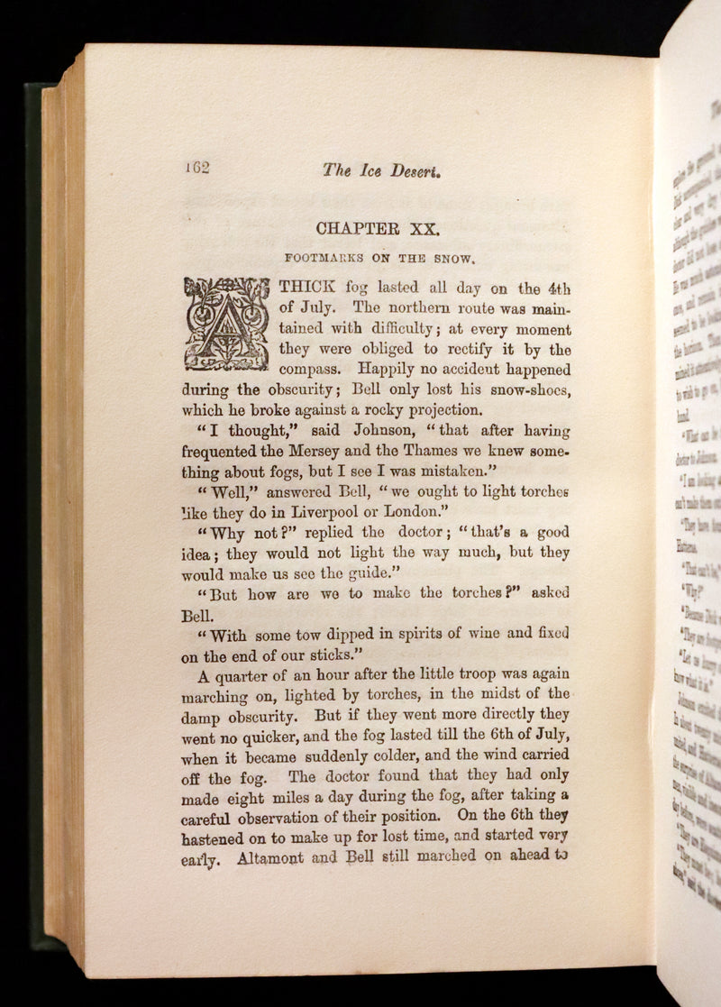 1909 Rare Book - JULES VERNE, The Adventures of Captain Hatteras. The English at the North Pole and The Ice Desert.