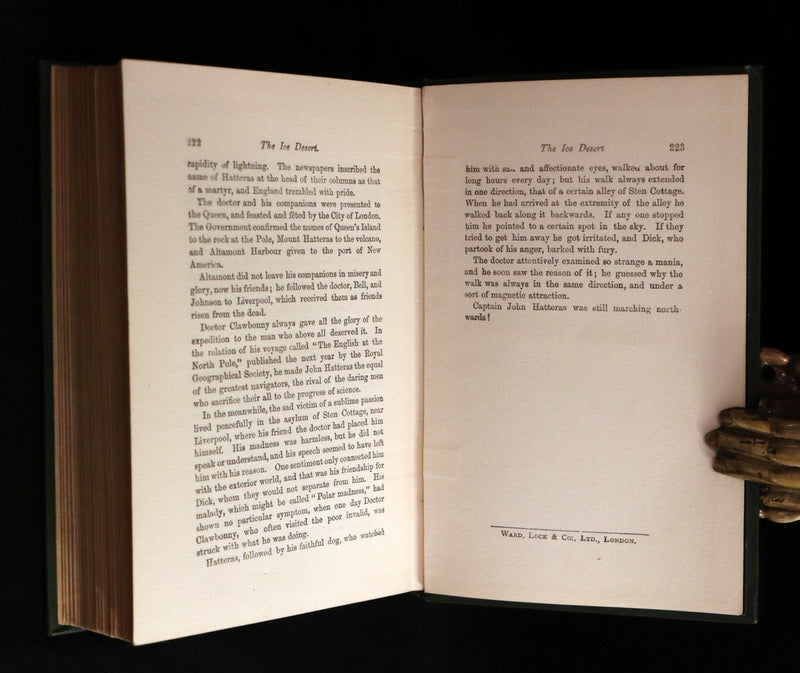 1909 Rare Book - JULES VERNE, The Adventures of Captain Hatteras. The English at the North Pole and The Ice Desert.