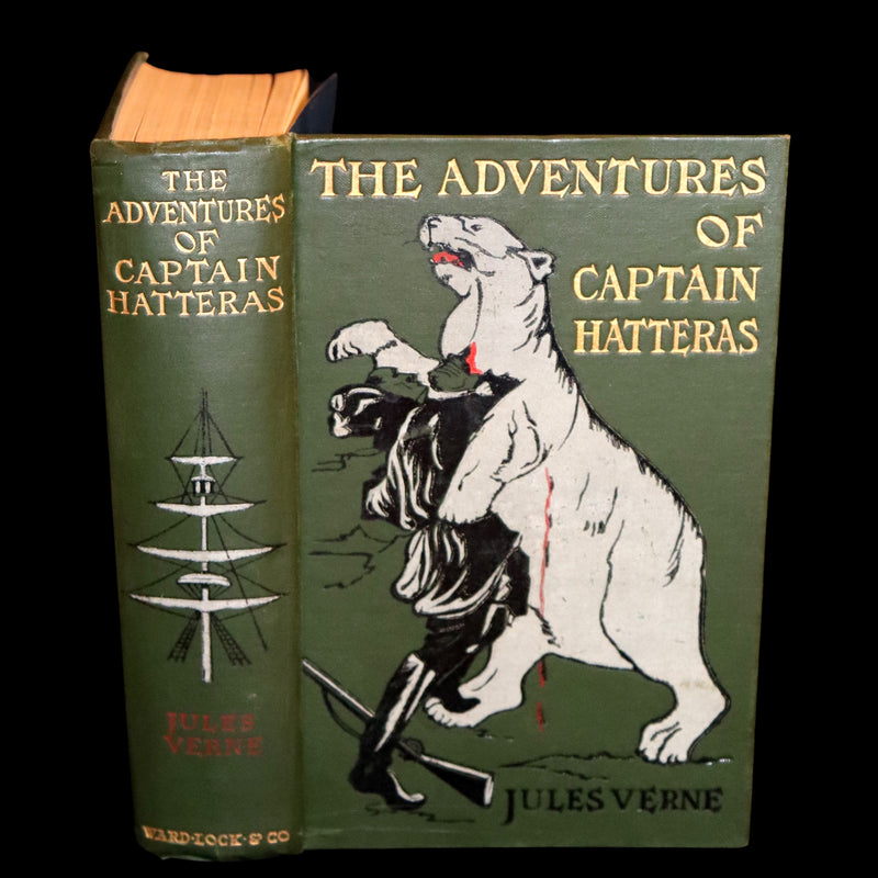 1909 Rare Book - JULES VERNE, The Adventures of Captain Hatteras. The English at the North Pole and The Ice Desert.