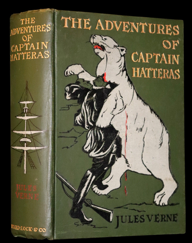 1909 Rare Book - JULES VERNE, The Adventures of Captain Hatteras. The English at the North Pole and The Ice Desert.