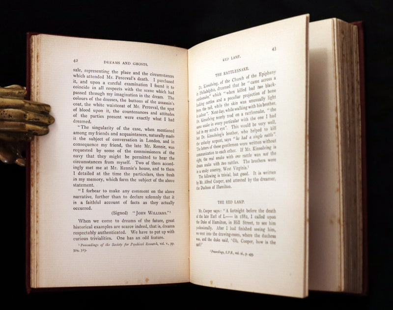 1899 Scarce Book - THE BOOK OF DREAMS AND GHOSTS by Andrew Lang.