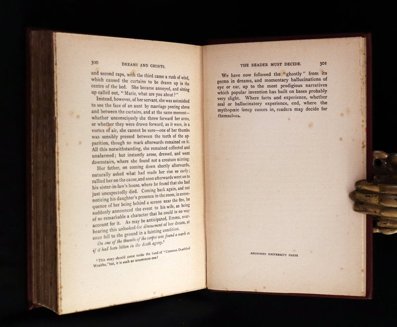 1899 Scarce Book - THE BOOK OF DREAMS AND GHOSTS by Andrew Lang.