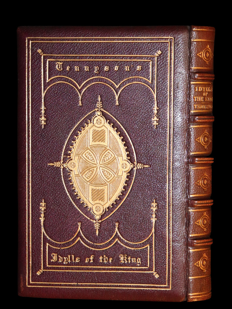 1862 Nice Victorian binding - Legend of King Arthur - IDYLLS OF THE KING by Alfred Tennyson.