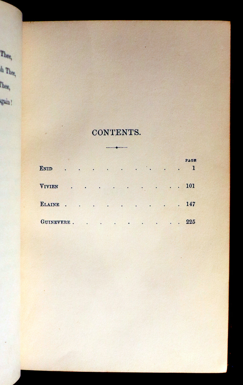 1862 Nice Victorian binding - Legend of King Arthur - IDYLLS OF THE KING by Alfred Tennyson.