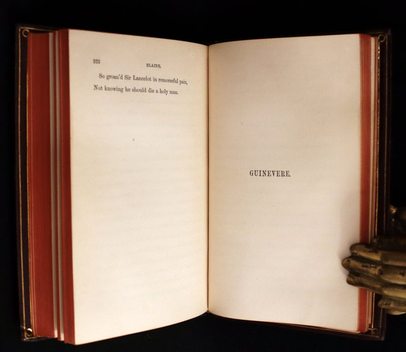 1862 Nice Victorian binding - Legend of King Arthur - IDYLLS OF THE KING by Alfred Tennyson.