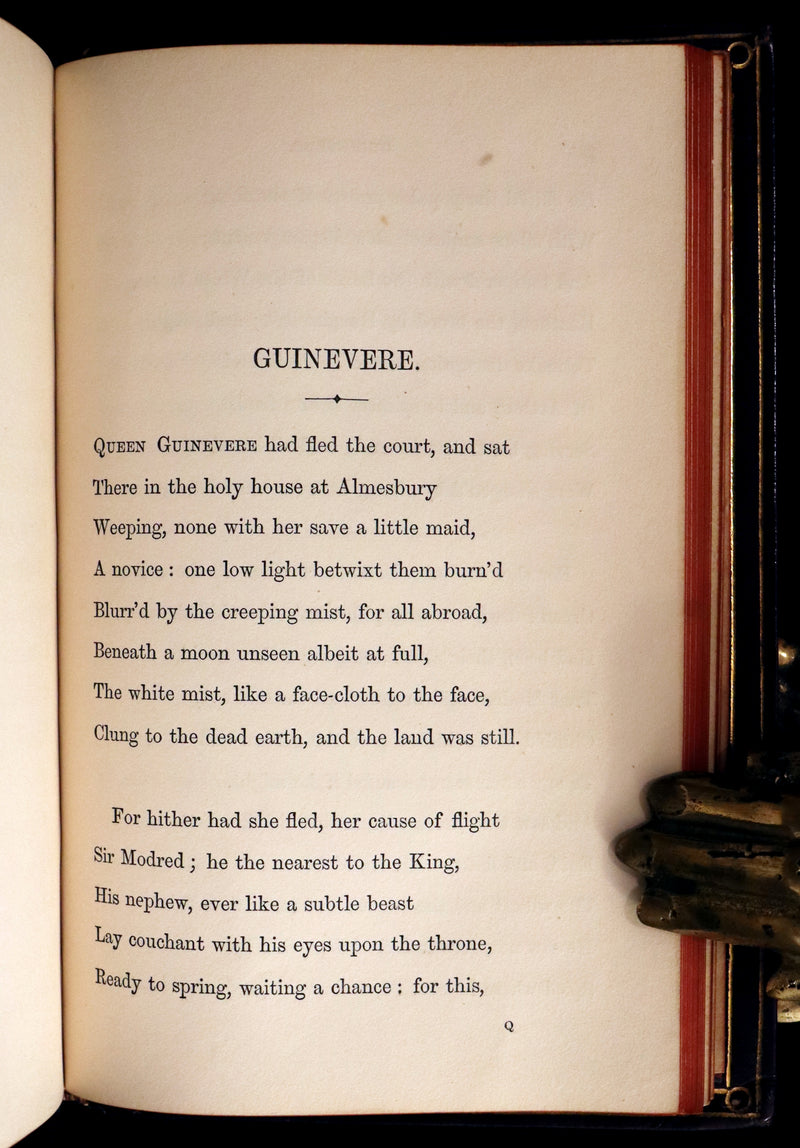 1862 Nice Victorian binding - Legend of King Arthur - IDYLLS OF THE KING by Alfred Tennyson.
