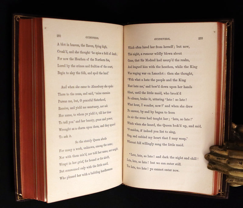 1862 Nice Victorian binding - Legend of King Arthur - IDYLLS OF THE KING by Alfred Tennyson.