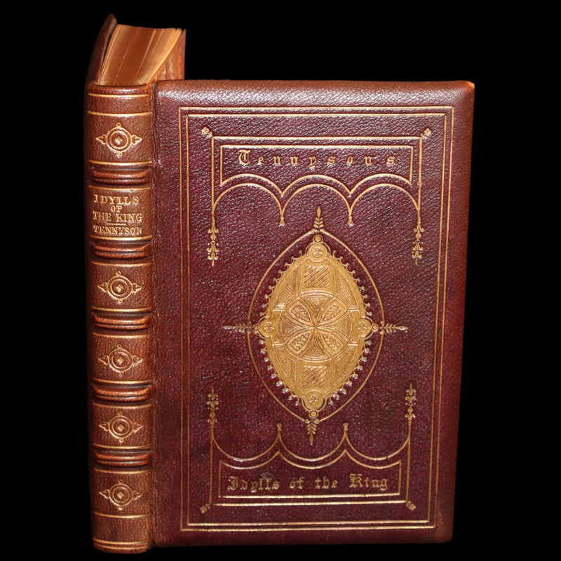 1862 Nice Victorian binding - Legend of King Arthur - IDYLLS OF THE KING by Alfred Tennyson.