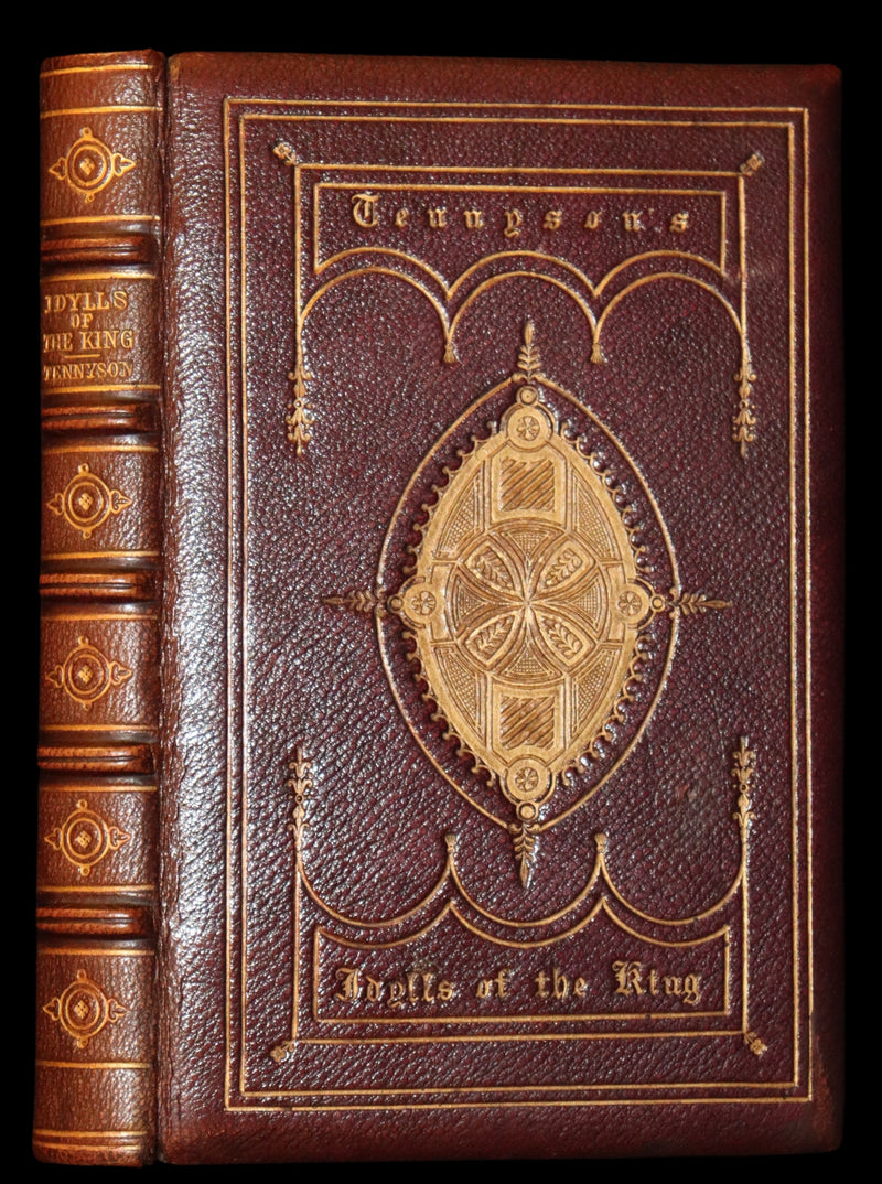 1862 Nice Victorian binding - Legend of King Arthur - IDYLLS OF THE KING by Alfred Tennyson.