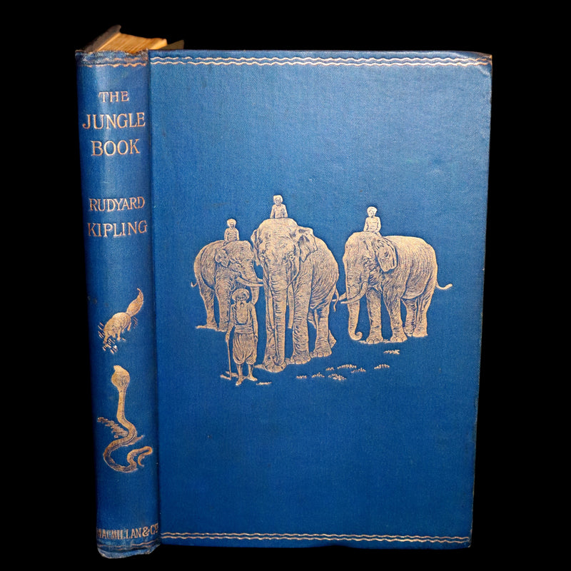 1894 Rare First Edition, second printing - The Jungle Book by Rudyard Kipling. Illustrated.