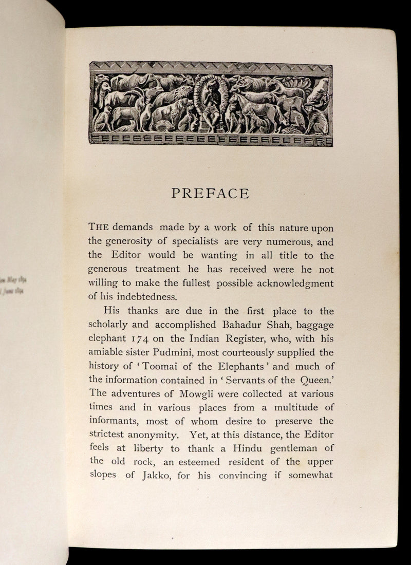 1894 Rare First Edition, second printing - The Jungle Book by Rudyard Kipling. Illustrated.