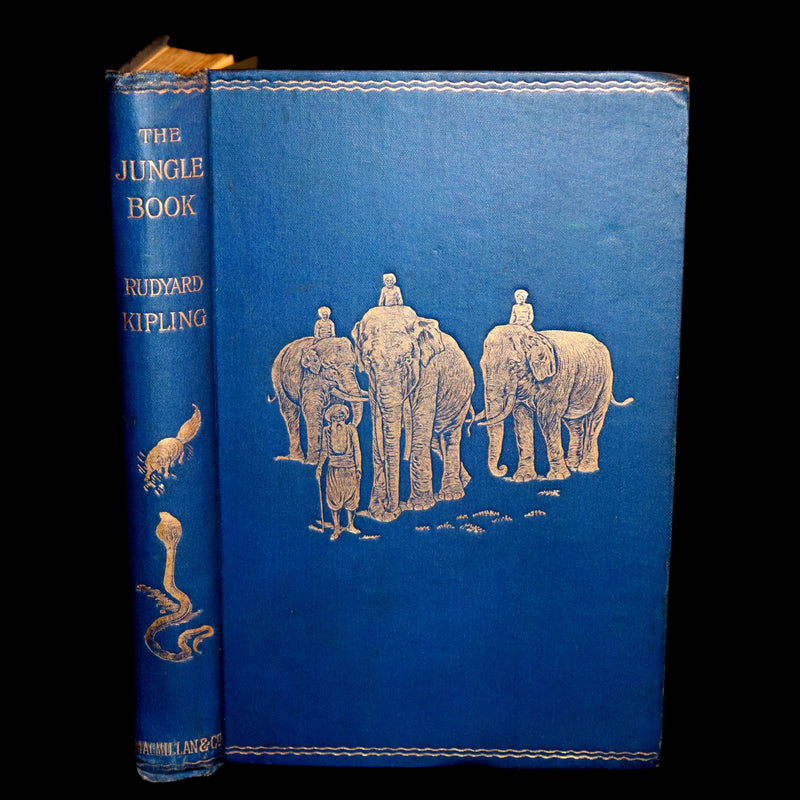 1894 Rare First Edition, second printing - The Jungle Book by Rudyard Kipling. Illustrated.