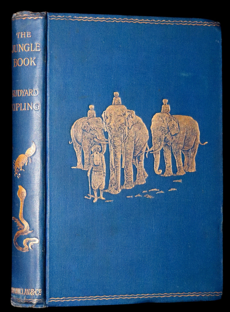 1894 Rare First Edition, second printing - The Jungle Book by Rudyard Kipling. Illustrated.
