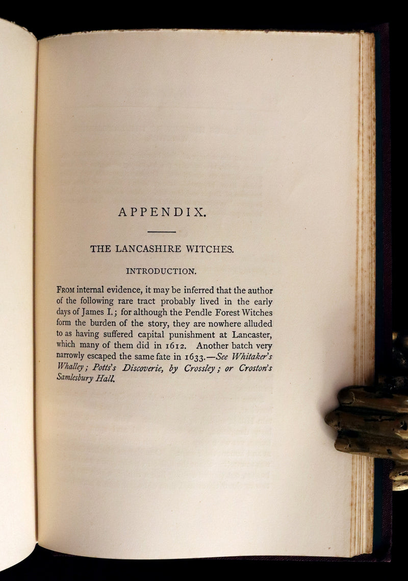 1873 Rare First Edition - LANCASHIRE LEGENDS, SUPERSTITIONS & WITCHES by HARLAND & WILKINSON.