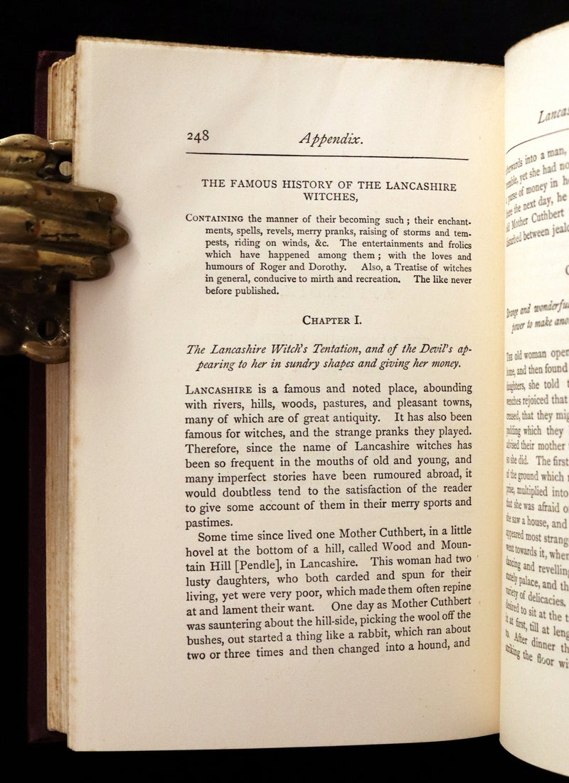 1873 Rare First Edition - LANCASHIRE LEGENDS, SUPERSTITIONS & WITCHES by HARLAND & WILKINSON.