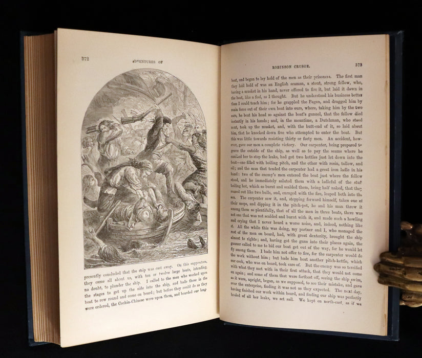 1880 Rare Book - THE ADVENTURES OF ROBINSON CRUSOE illustrated by Thomas Henry Nicolson.