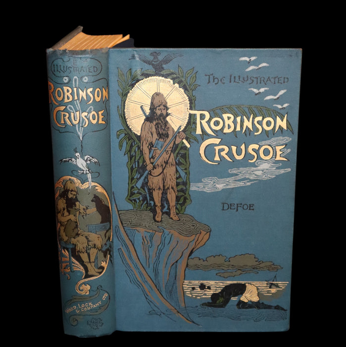 1880 Rare Book - THE ADVENTURES OF ROBINSON CRUSOE illustrated by Thomas Henry Nicolson.