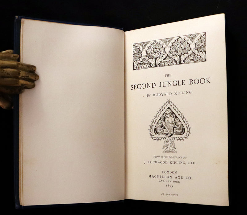 1895 Rare First Edition - The Second Jungle Book by Rudyard Kipling.