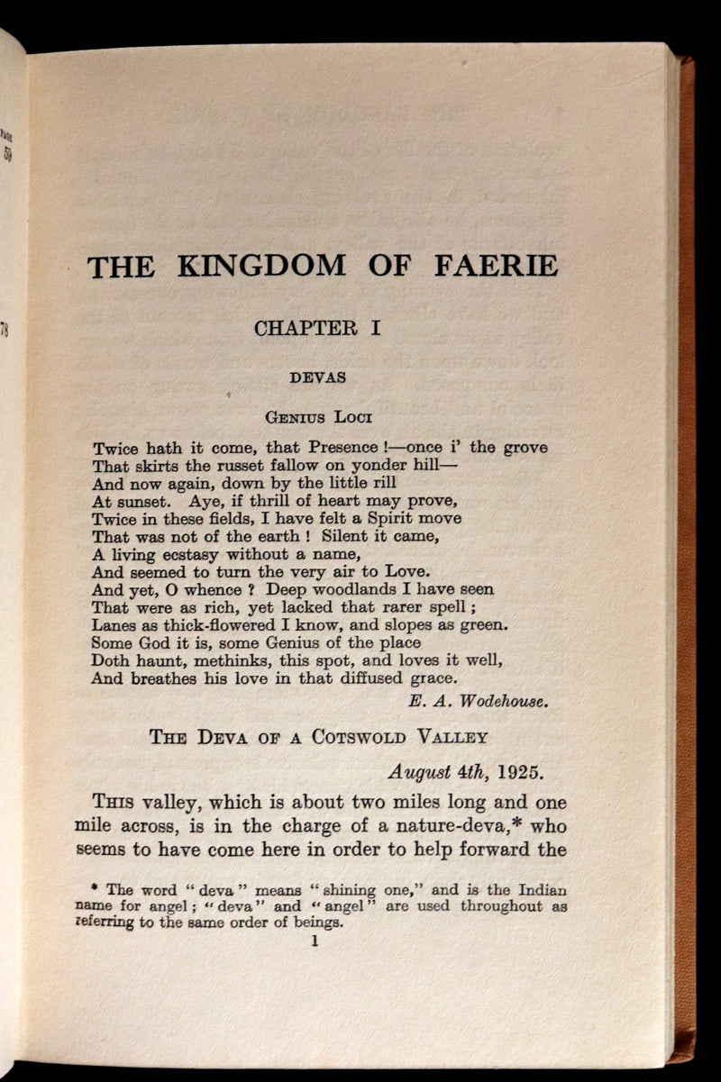 1927 Rare First Edition - THE KINGDOM OF FAERIE (Fairies) by Geoffrey Hodson. Sylphs, Gnome, Deva, Brownies, Mannikins,...