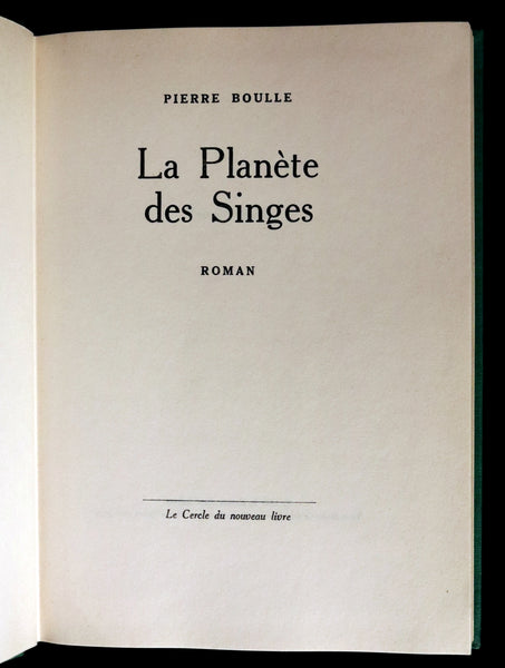 1963 Rare First Limited Edition #430 - La Planete des Singes (The Planet of the Apes) by Pierre Boulle.