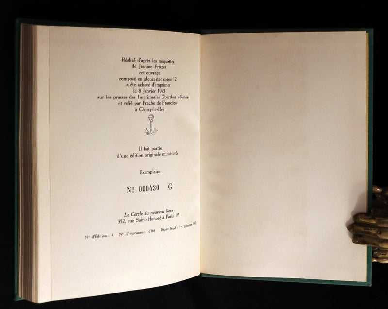 1963 Rare First Limited Edition #430 - La Planete des Singes (The Planet of the Apes) by Pierre Boulle.