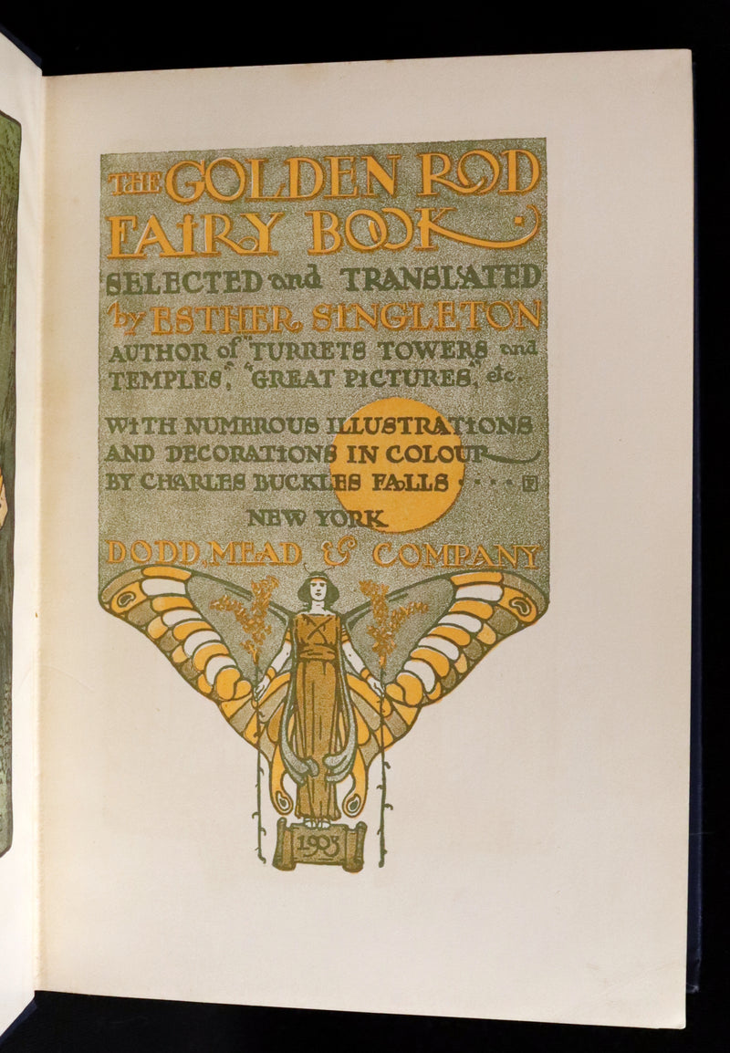 1903 Scarce First Edition - The GOLDENROD FAIRY BOOK illustrated by Charles Buckles Falls.